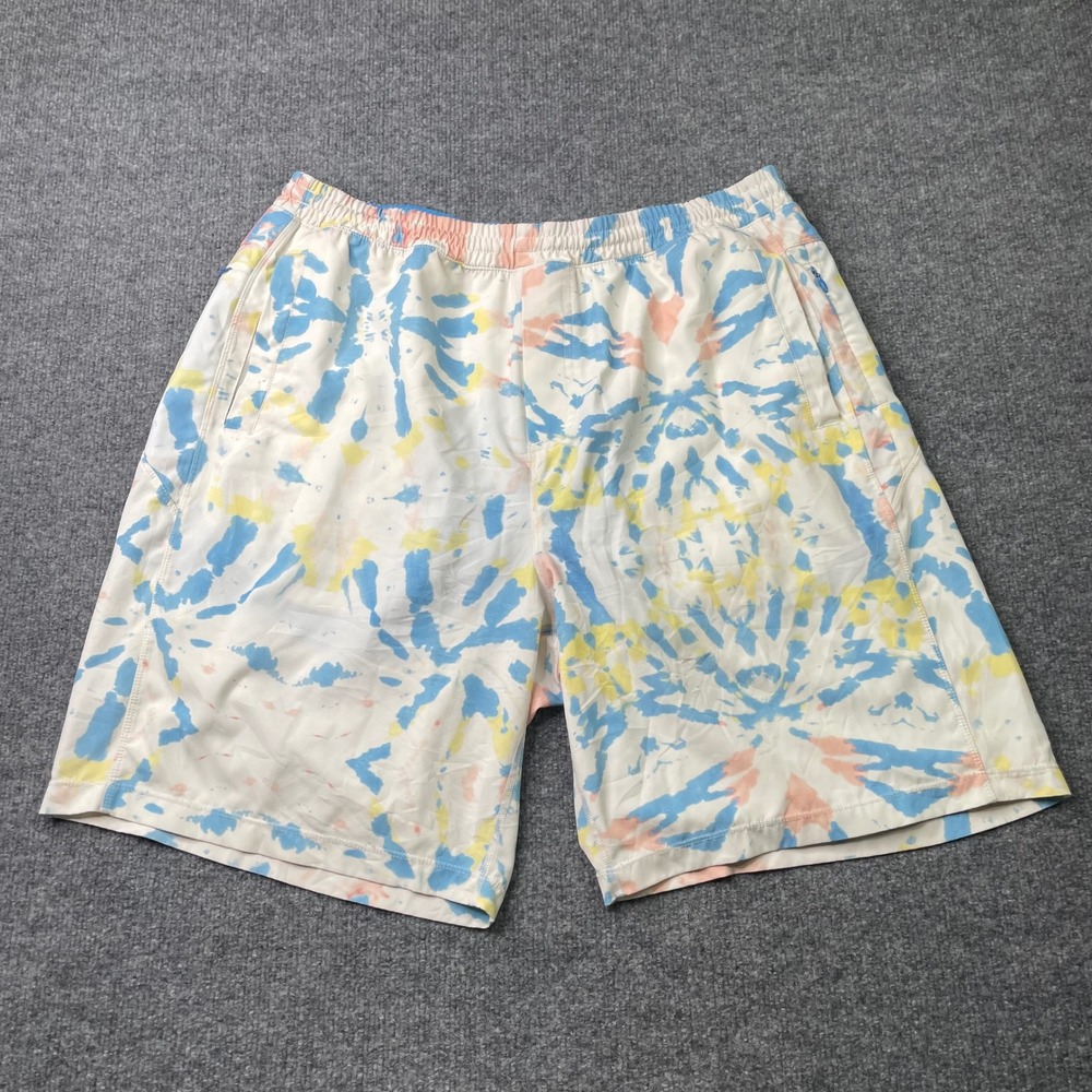 Birddogs Gym Shorts Mens 3XL Multicolor Tie Dye Built-in Liner Athletic Long